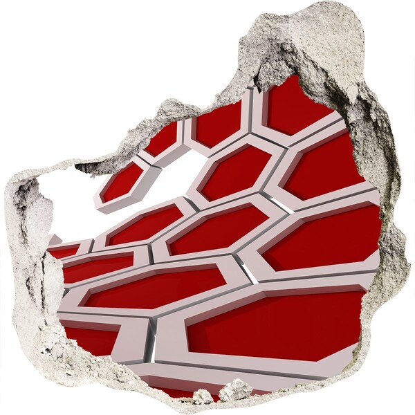 zelfklevende trapfolie Rood doolhof in beton