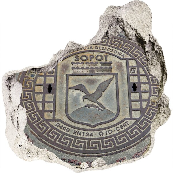 trapstickers tegels Sopot – Gemeentelijk riooldeksel