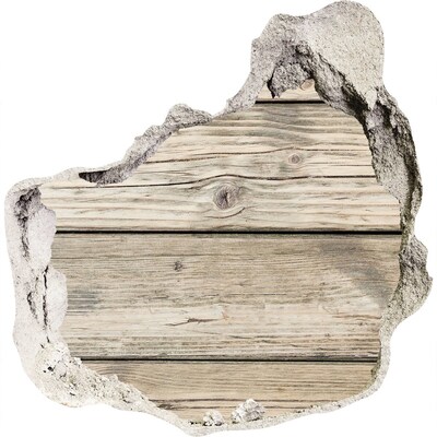 tegelstickers Een houten plank in een gat in de muur