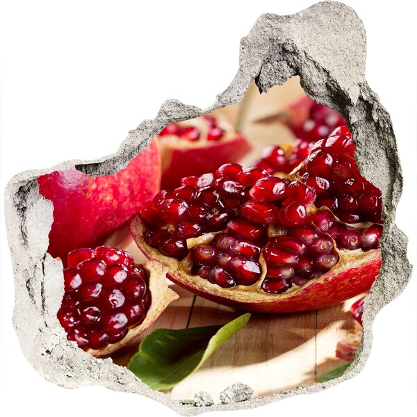 zelfklevende trapfolie Granaatappel in een gat in de muur