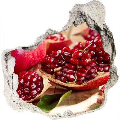 zelfklevende trapfolie Granaatappel in een gat in de muur