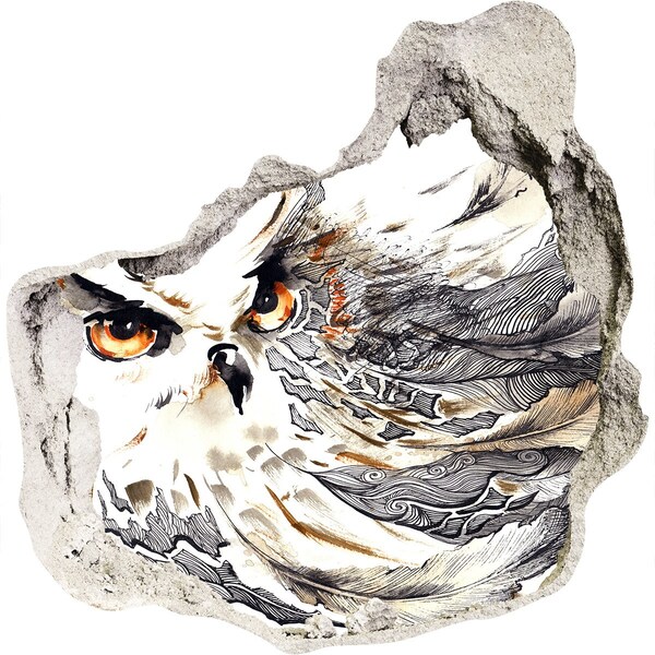 trapstickers mozaiek Een uil in vlucht