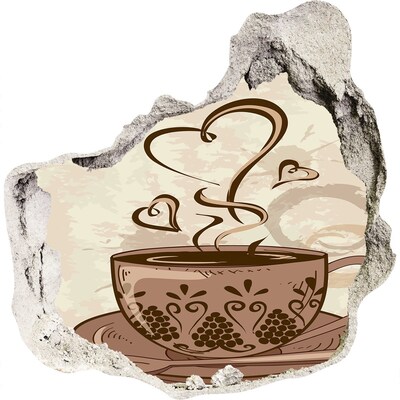 tegelstickers Een heerlijk kopje dampende koffie