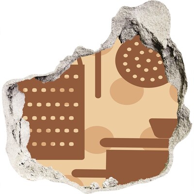 trapstickers mozaiek Interieur met een retro-thema