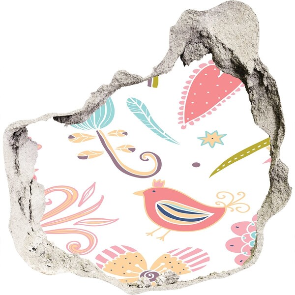 trapfolie De kleurrijke wereld achter het gat