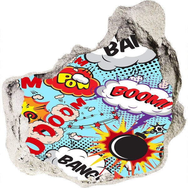 trapstickers tegels Een explosie van kleuren in stripboekstijl.