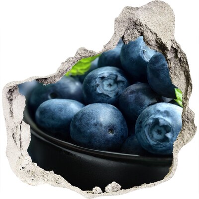 trapstickers natuur Bosbessen in een gat in de muur