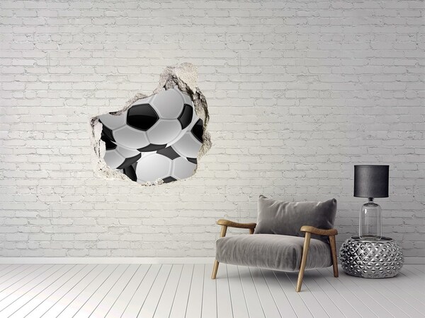 zelfklevende trapfolie Voetbalillusie op de muur
