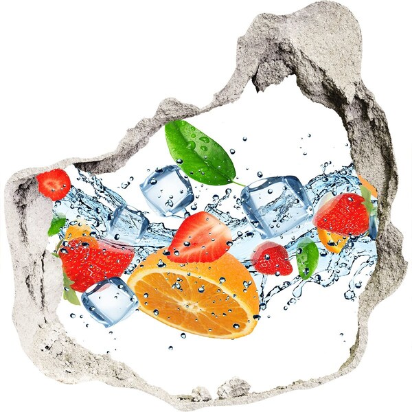 trapstickers natuur Fruitcocktail in een waterexplosie