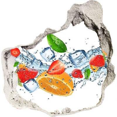 trapstickers natuur Fruitcocktail in een waterexplosie