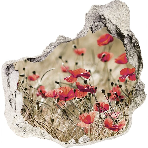 Samoprzylepna dziura naklejka beton Kwiatowy raj wśród betonu