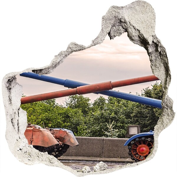 tegelstickers Tankgevecht in de ruïnes