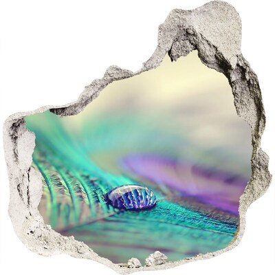 trapstickers mozaiek Een druppel op een pauwenveer