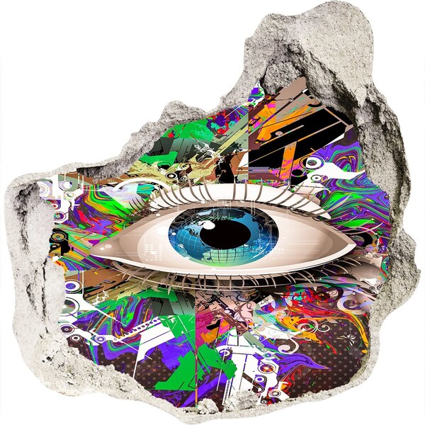 tegelstickers Een oog in een kleurrijke compositie