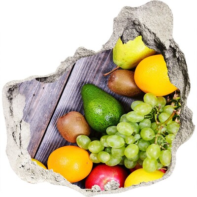 Naklejka 3D dziura okleina Owocowy raj za ścianą