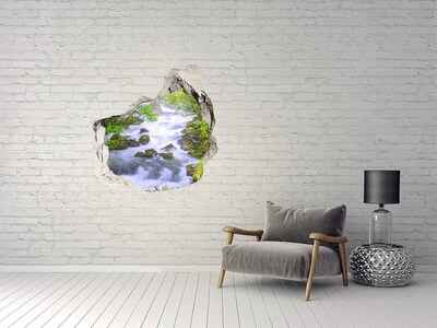 trapstickers mozaiek Waterval in het groene bos