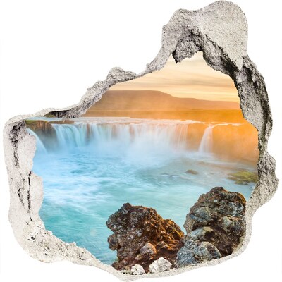 tegelstickers Waterval in de ondergaande zon