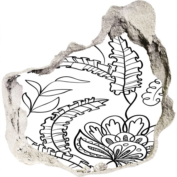 tegelstickers keuken Tropische vegetatie in een gat in de muur