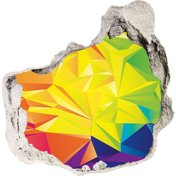 tegelstickers Een kleurrijke explosie in een betonnen gat