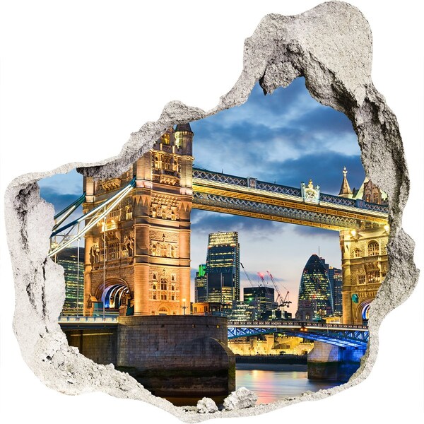 Fototapeta dziura na ścianę 3d Most Tower Bridge w Londynie