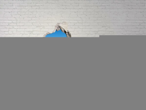 trapstickers mozaiek Groene weide onder een blauwe hemel