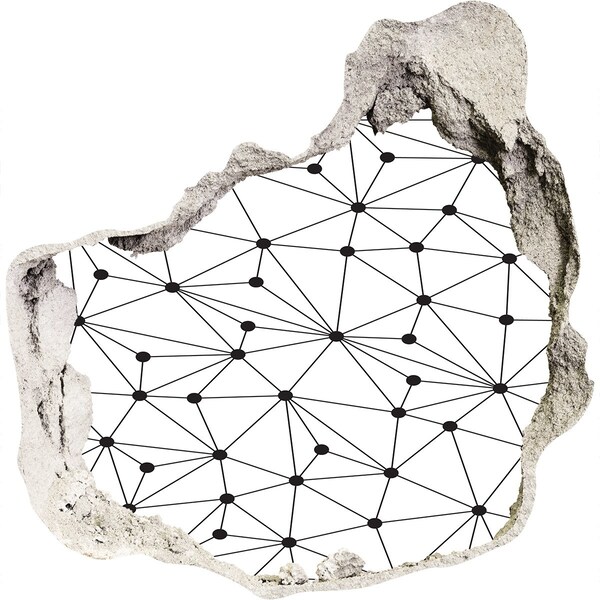 trapstickers natuur Netwerk van verbindingen in de muur