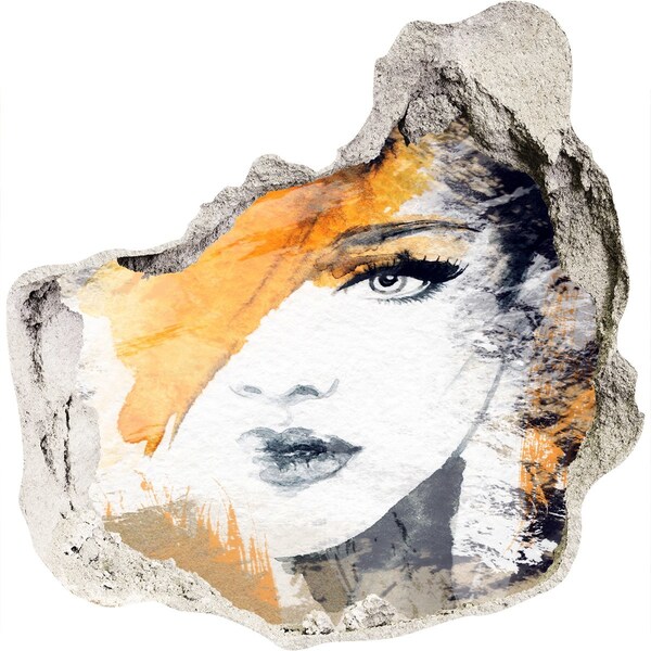 trapstickers mozaiek Portret in gouden tinten