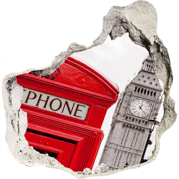 trapstickers tegels Londens stadsgezicht met een telefooncel