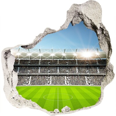 Samoprzylepna dziura na ścianę naklejka Stadion piłkarski w akcji