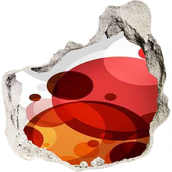 zelfklevende trapfolie Kleurrijke bubbels in een gat in de muur