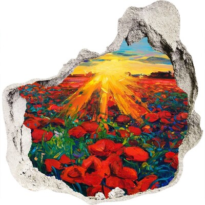 trapstickers tegels Bloemenweide in de zon