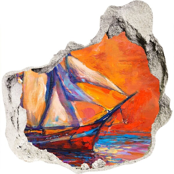 trapstickers natuur Zonsondergang op zee