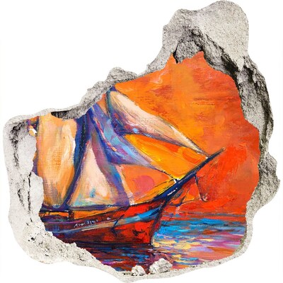 trapstickers natuur Zonsondergang op zee