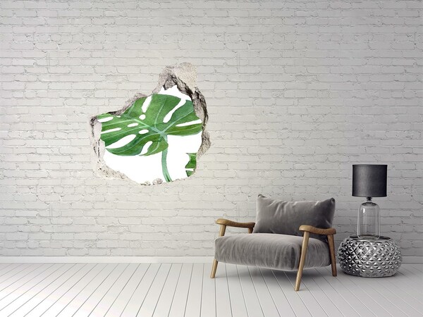 trapstickers tegels Groene monstera in beton