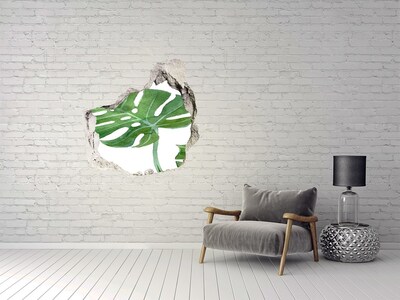 trapstickers tegels Groene monstera in beton