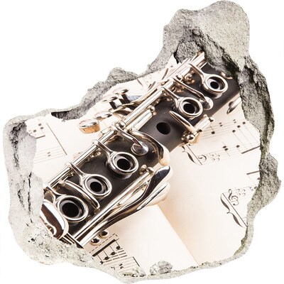 tegelstickers Muzikaal gat in de muur