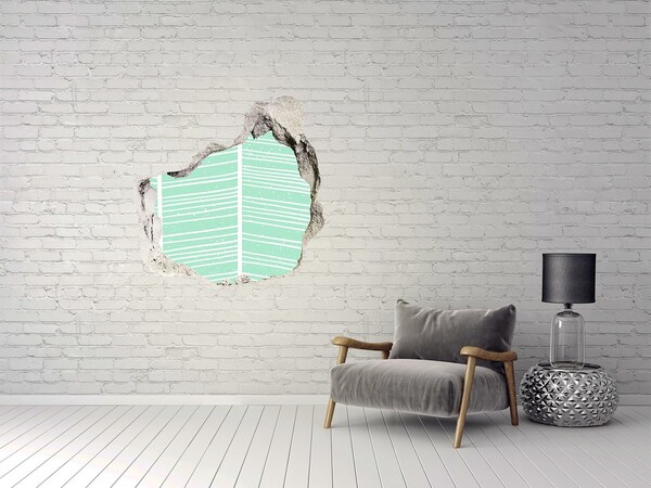 trapstickers tegels Groene muur in Scandinavische stijl