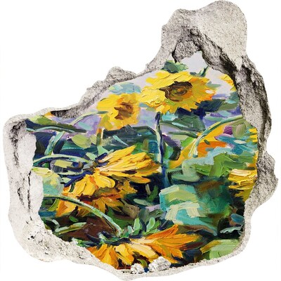 trapstickers natuur Zonnebloemen in de tuin