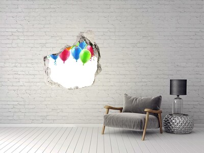 trapstickers tegels Ballonnen in een gat in de muur