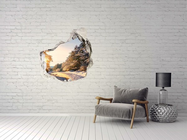 naklejka fototapeta 3D Zimowy krajobraz w lesie