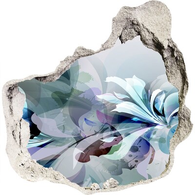 trapstickers natuur Bloemenillusie in beton