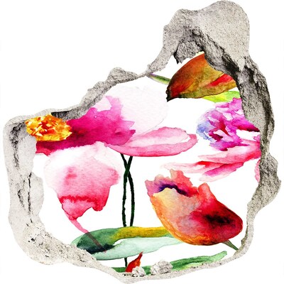 trapstickers mozaiek Bloementuin achter de muur