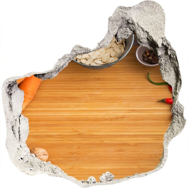 trapfolie Uitzicht op de keuken vanachter de muur.