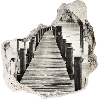 tegelstickers Houten brug over het water