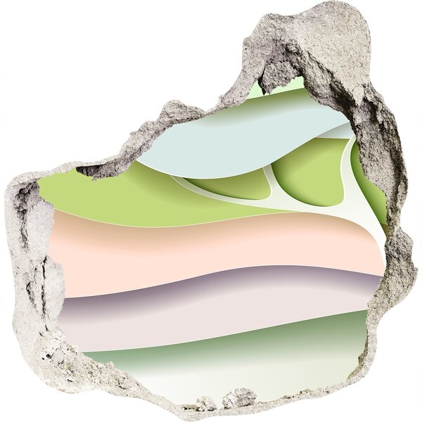 trapstickers tegels Een gebroken muur met uitzicht op het landschap.