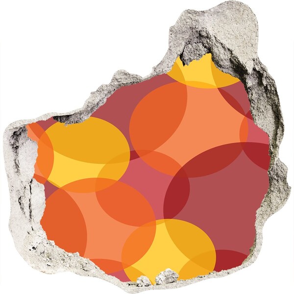 tegelstickers Kleurrijke cirkels op een betonnen achtergrond