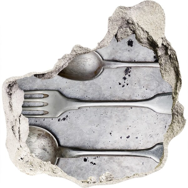 tegelstickers Een kapotte muur met uitzicht op het bestek.