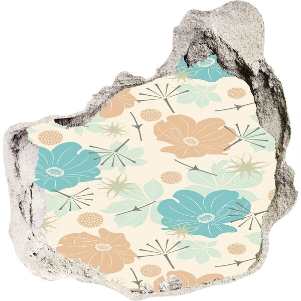 trapstickers natuur Bloemenpatroon op de muur