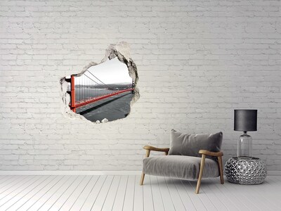 Fototapeta dziura na ścianę 3d Most Golden Gate w San Francisco