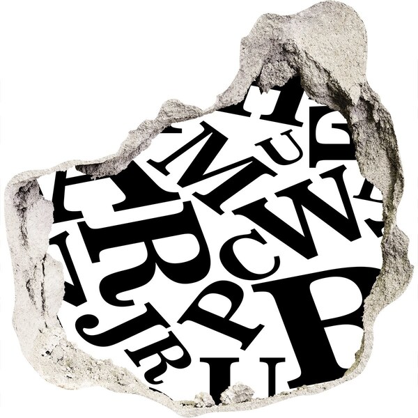 trapfolie Gebroken letters op de muur